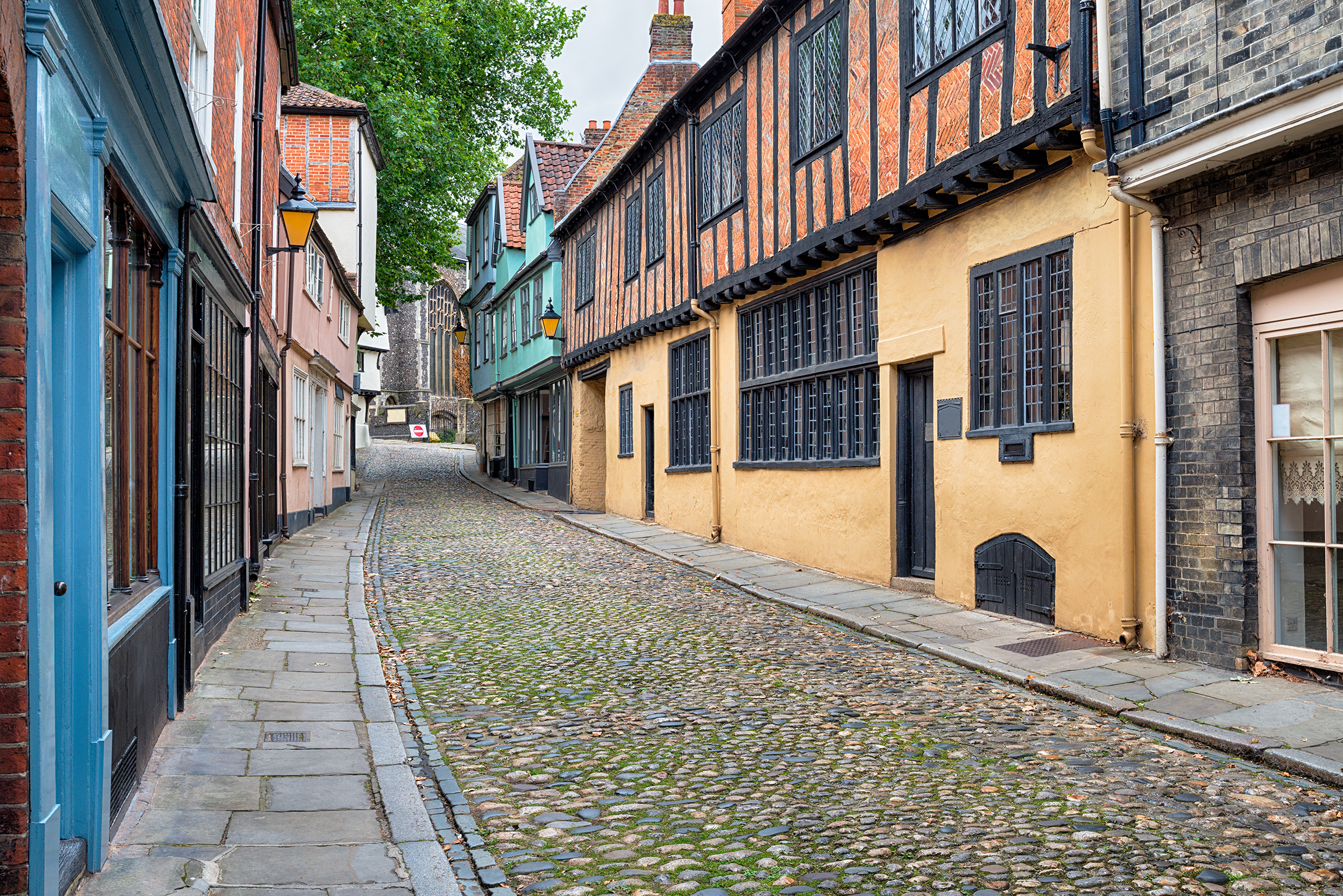 LOOKING DOWN ELM HILL THE VIEW DOWN THE MAINLY TUDOR ELM HILL I PHOTO  NORWICH 